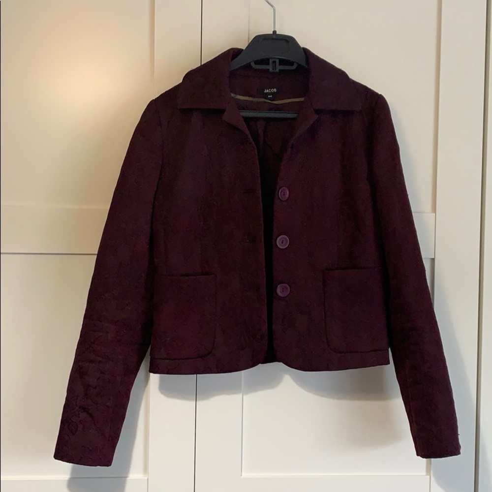 Plum colour jacket from Jacob